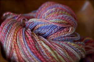 A blend of colors in this light sport weight yarn